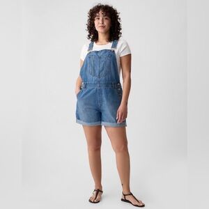 NWT Gap Denim Shortalls | Medium Indigo | XL